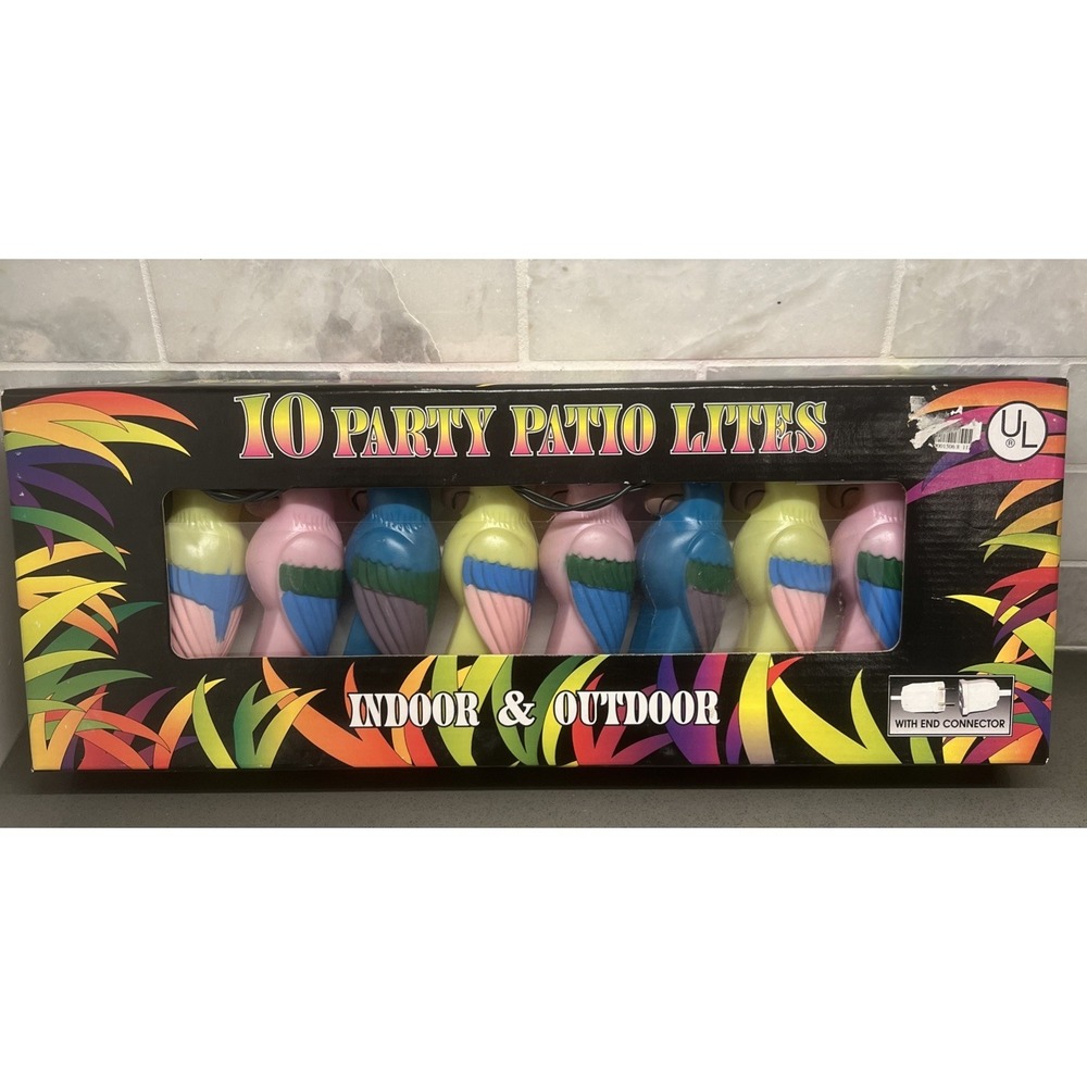 PARROT PATIO CAMPER STRING LIGHTS BRAND NEW IN BOXES 3 SETS OF 10 LIGHTS